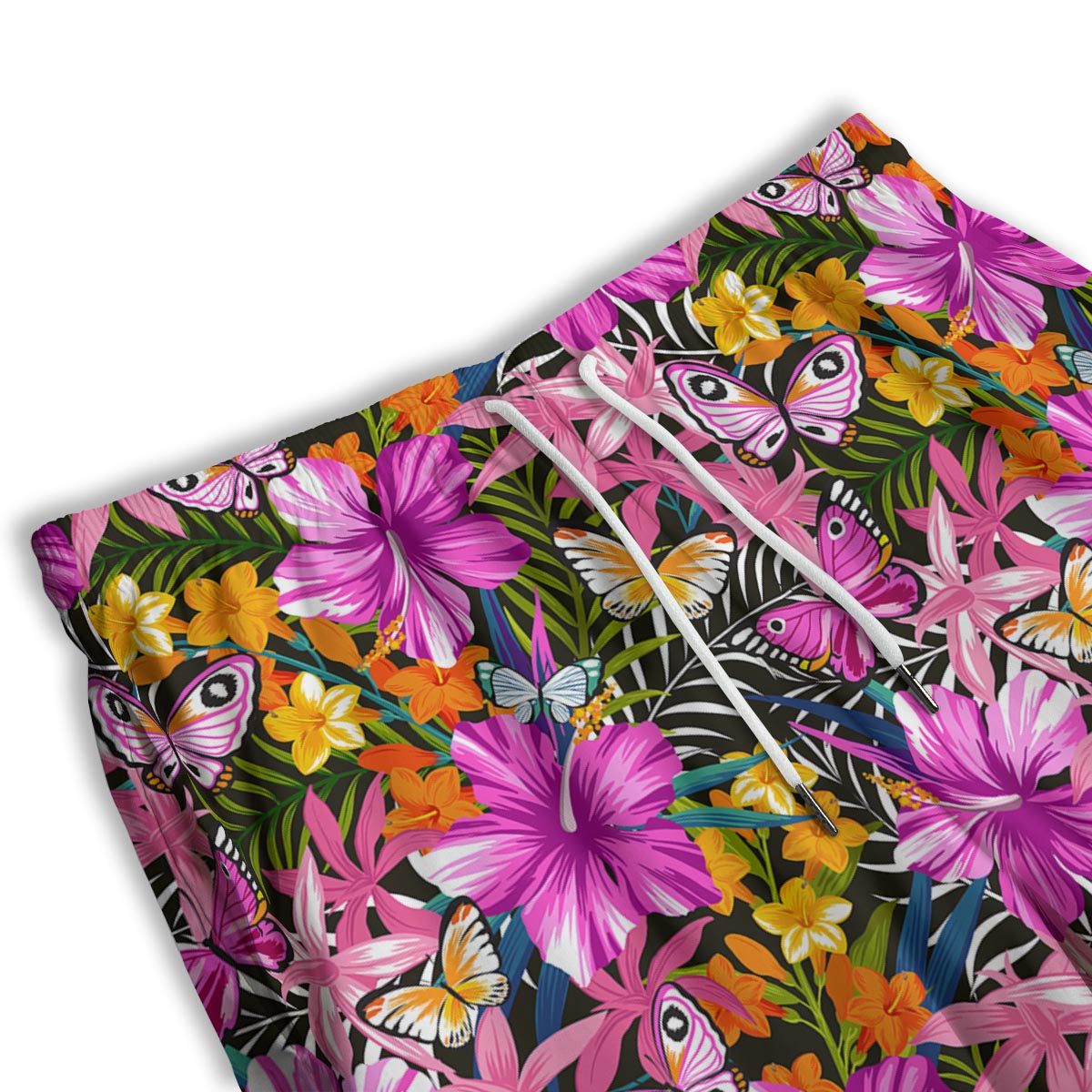 Butterfly Tropical Print Pattern Men's Athletic Shorts