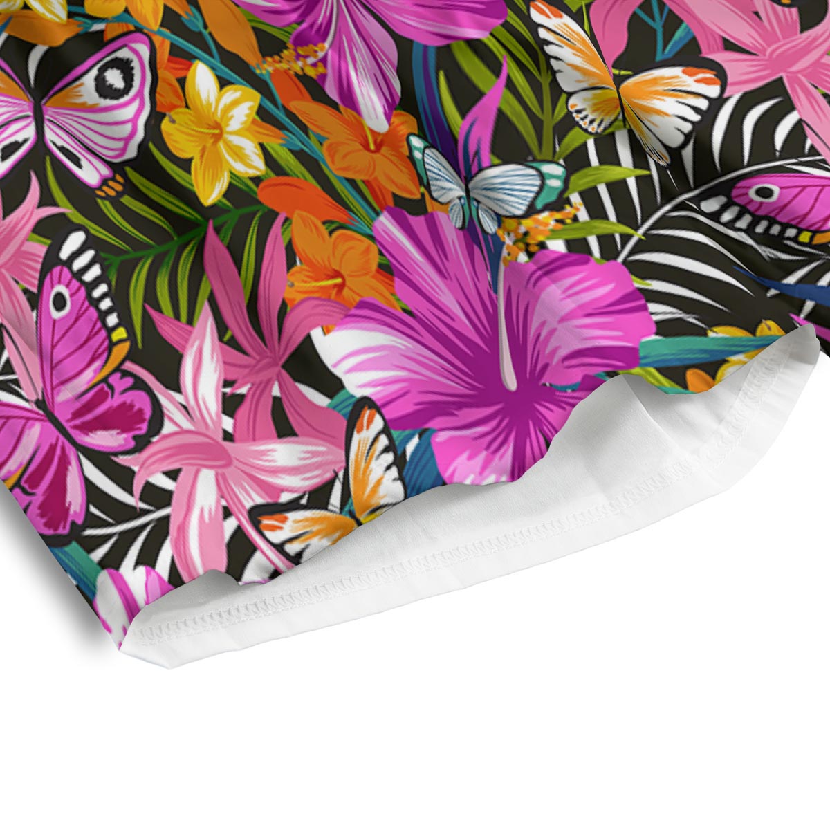 Butterfly Tropical Print Pattern Men's Athletic Shorts