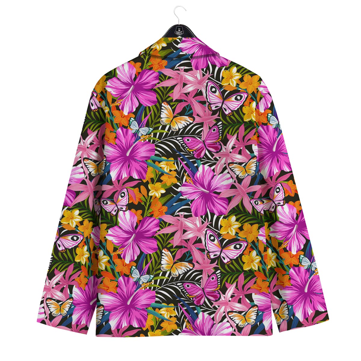 Butterfly Tropical Print Pattern Men's Sport Coat-grizzshop