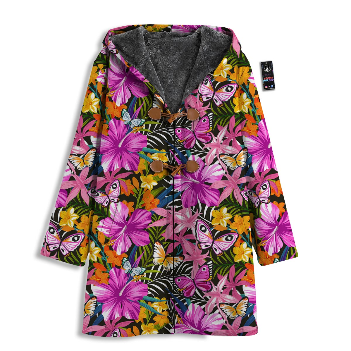 Butterfly Tropical Print Pattern Men's Windbreaker Jacket-grizzshop