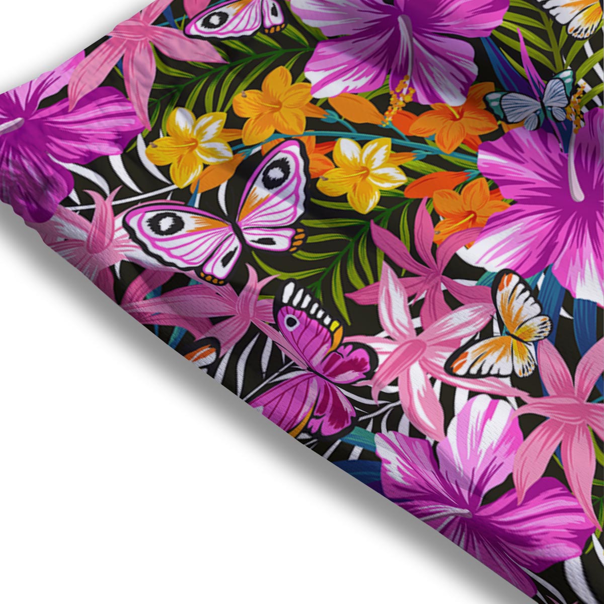 Butterfly Tropical Print Pattern Mesh Shorts