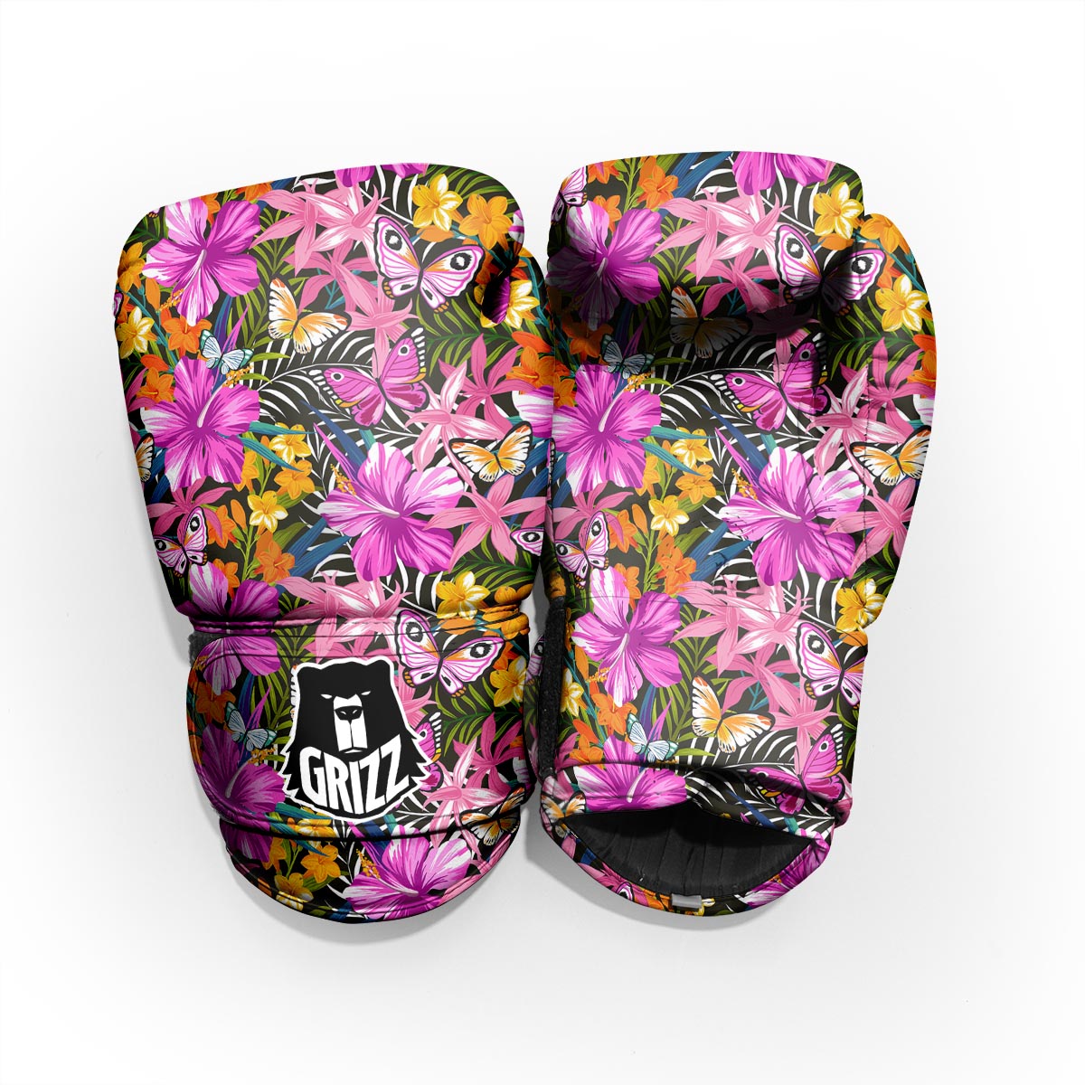 Butterfly Tropical Print Pattern Pro Boxing Glove