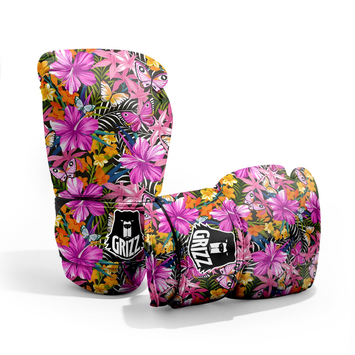 Butterfly Tropical Print Pattern Pro Boxing Glove