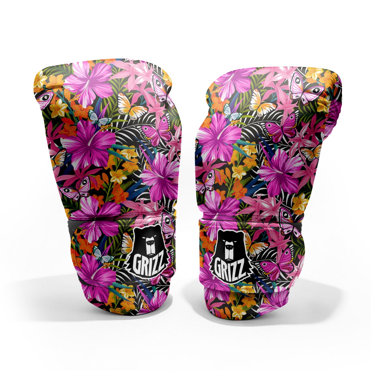Butterfly Tropical Print Pattern Pro Boxing Glove