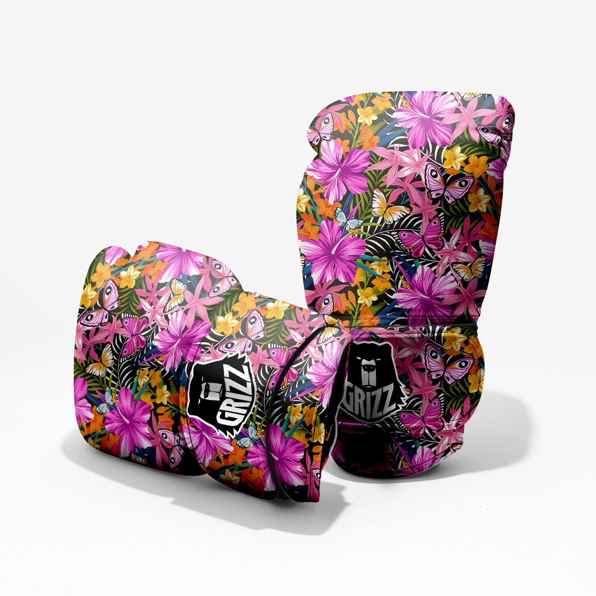 Butterfly Tropical Print Pattern Pro Boxing Glove