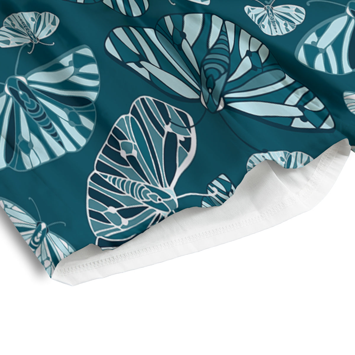 Butterfly Turquoise Print Pattern Men's Athletic Shorts