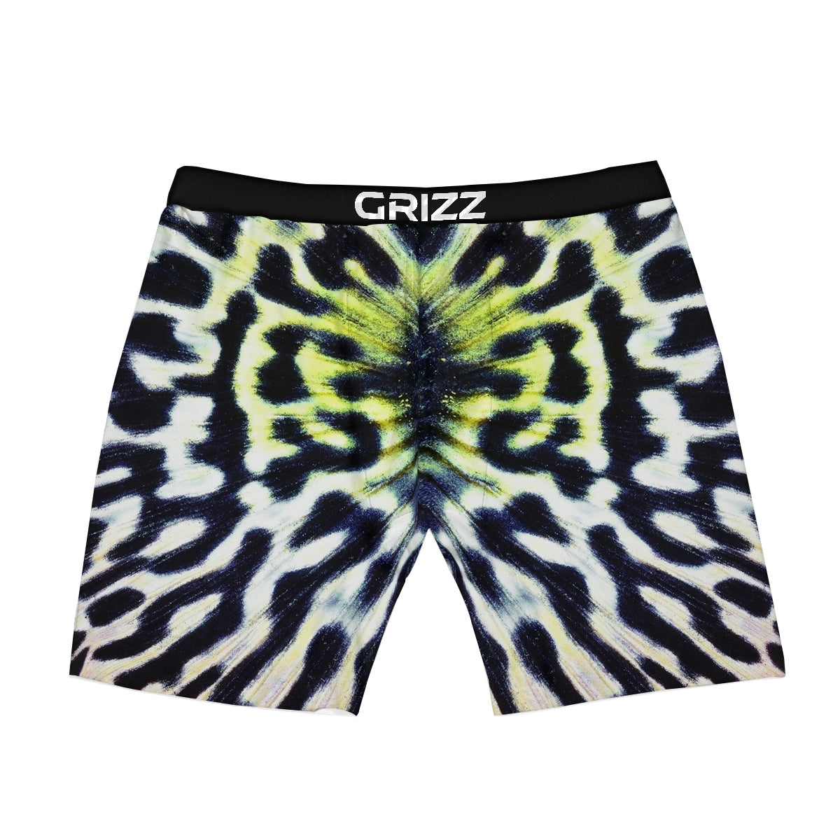 Butterfly Wing Skin Black White And Green Print Boxer Briefs-grizzshop