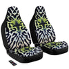 Butterfly Wing Skin Black White And Green Print Car Seat Covers-grizzshop