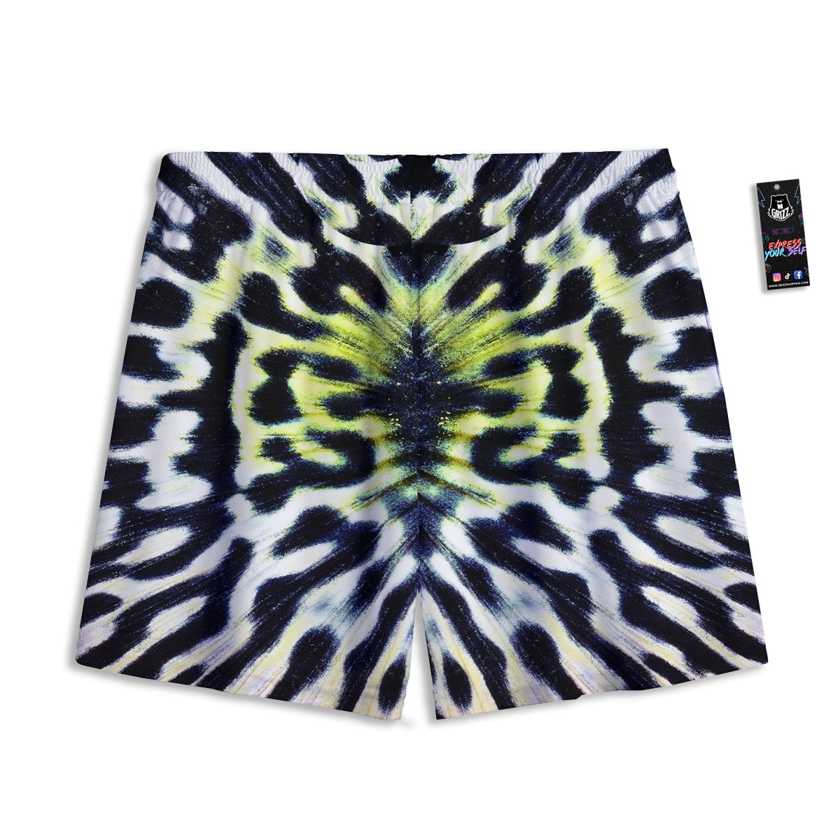 Emoji Cute Chicken Print Pattern Mesh Shorts