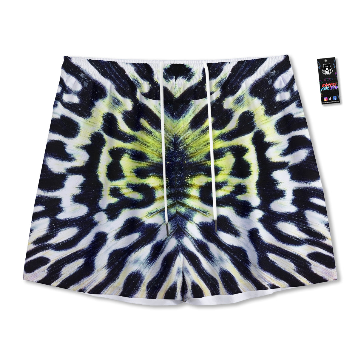 Emoji Cute Chicken Print Pattern Mesh Shorts