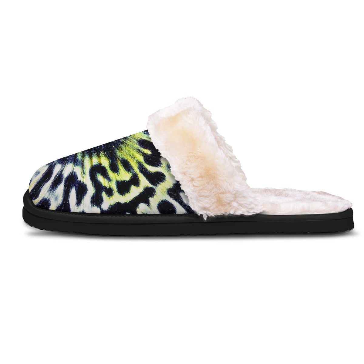 Butterfly Wing Skin Black White And Green Print Slippers-grizzshop