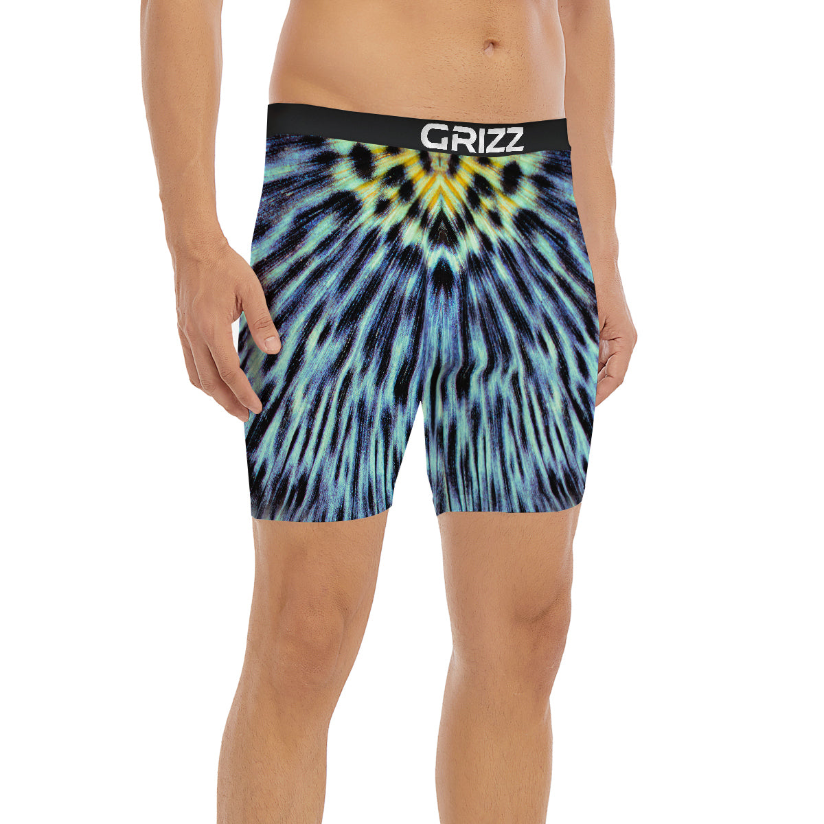 Butterfly Wing Skin Blue Print Boxer Briefs-grizzshop