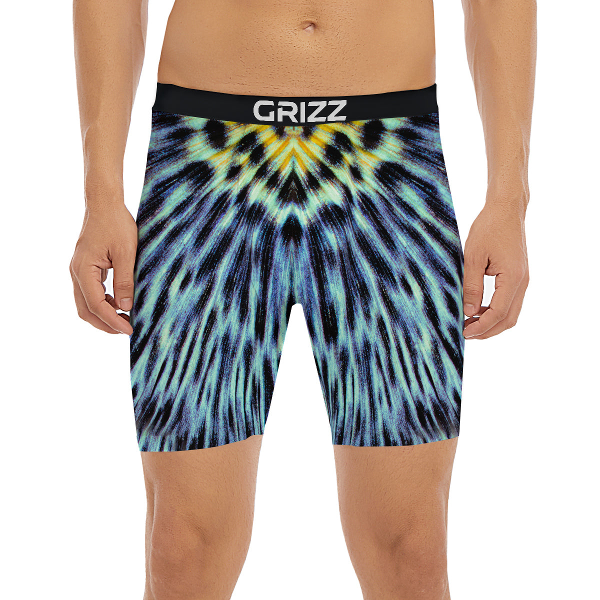 Butterfly Wing Skin Blue Print Boxer Briefs-grizzshop
