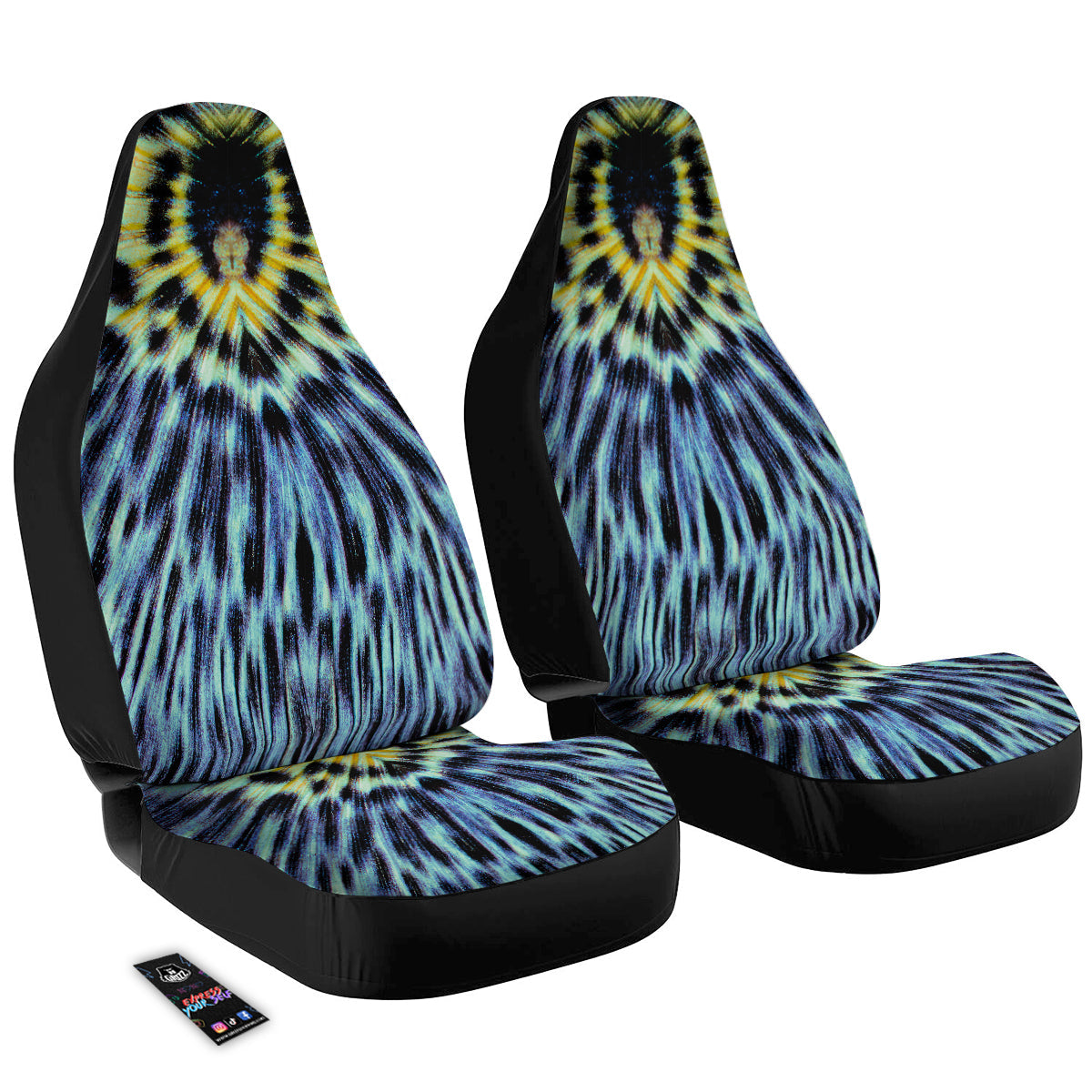 Butterfly Wing Skin Blue Print Car Seat Covers-grizzshop