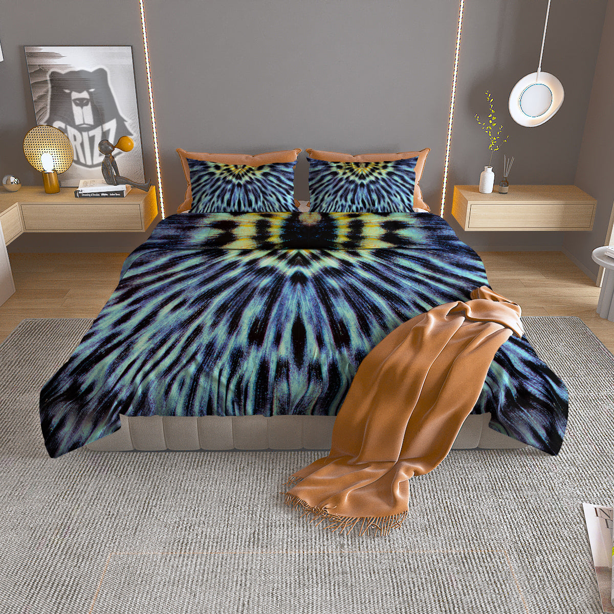 Butterfly Wing Skin Blue Print Duvet Cover Bedding Set