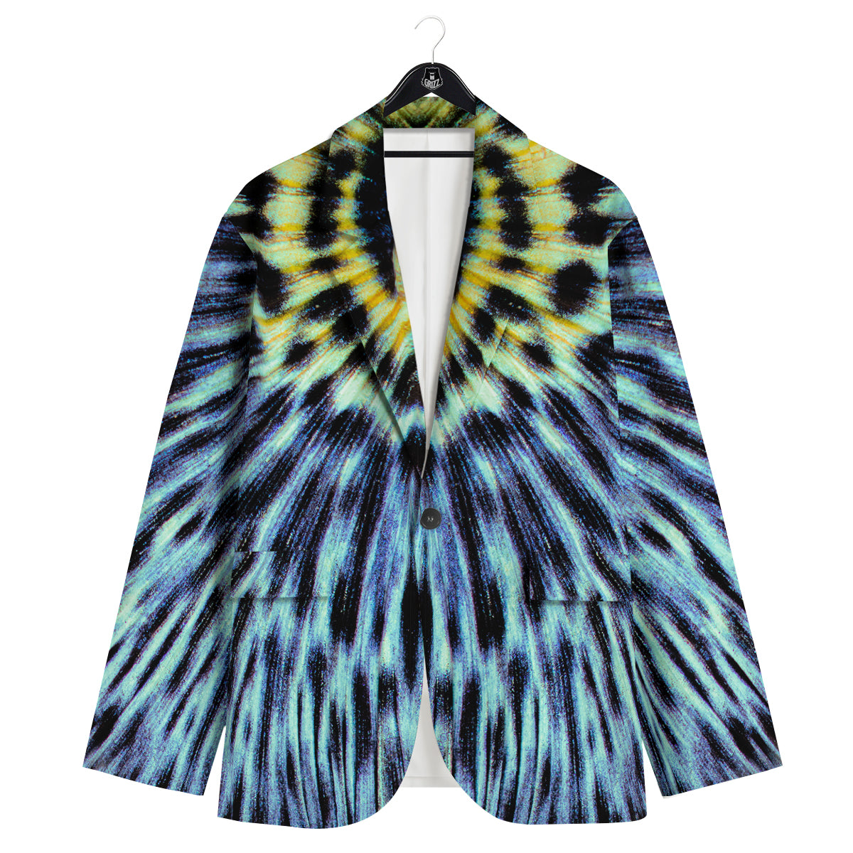 Butterfly Wing Skin Blue Print Men's Sport Coat-grizzshop