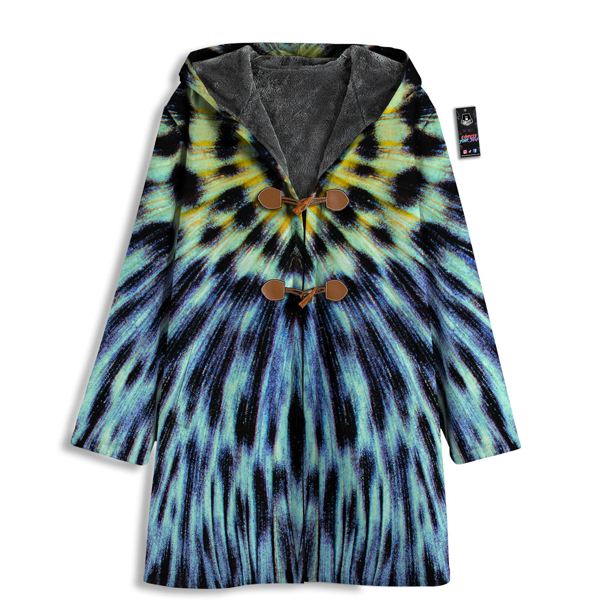 Butterfly Wing Skin Blue Print Men's Windbreaker Jacket-grizzshop