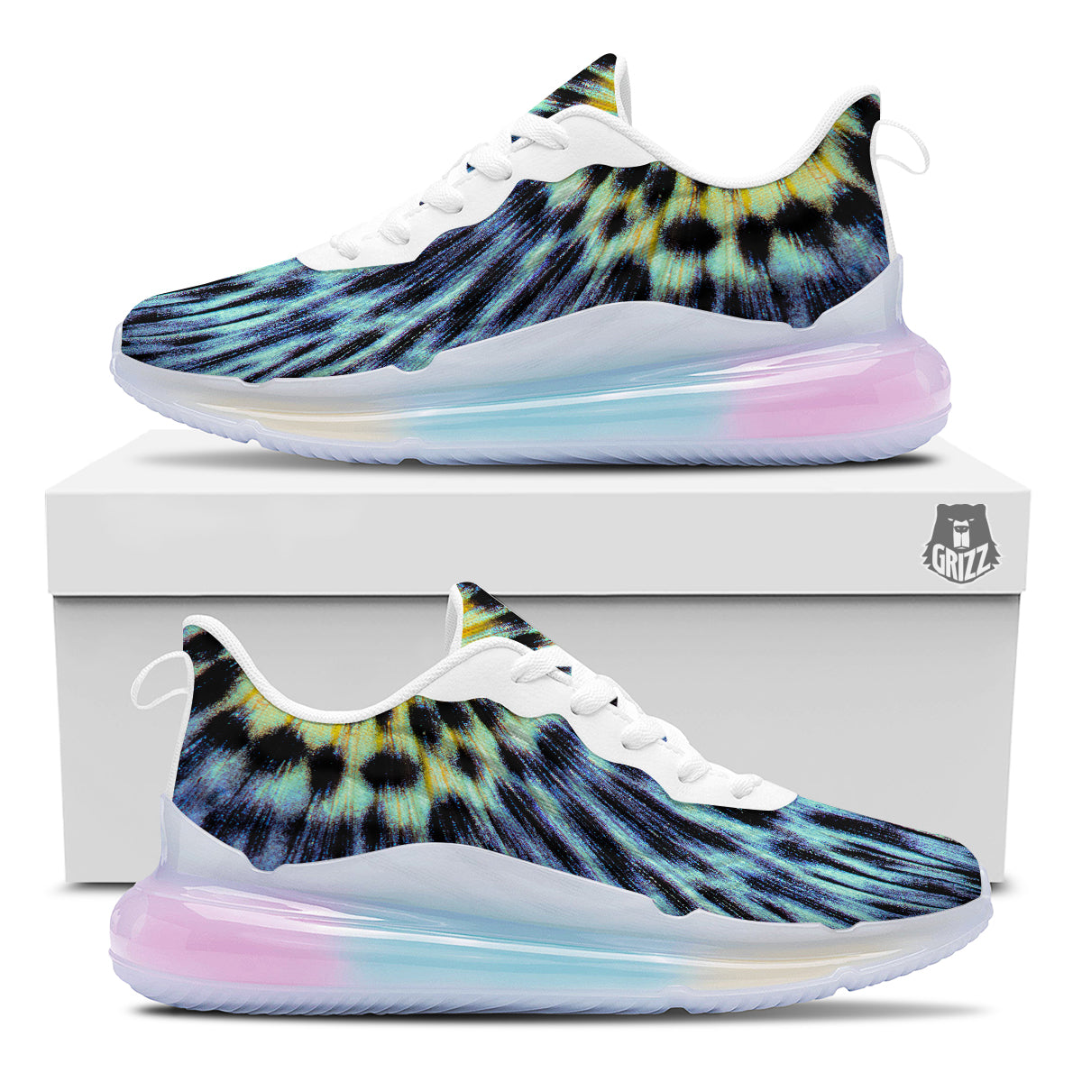 Butterfly Wing Skin Blue Print Running Sneakers-grizzshop