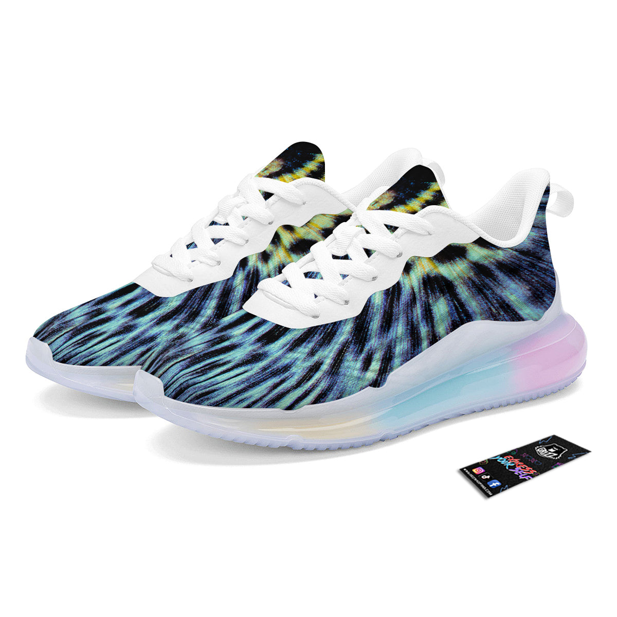 Butterfly Wing Skin Blue Print Running Sneakers-grizzshop