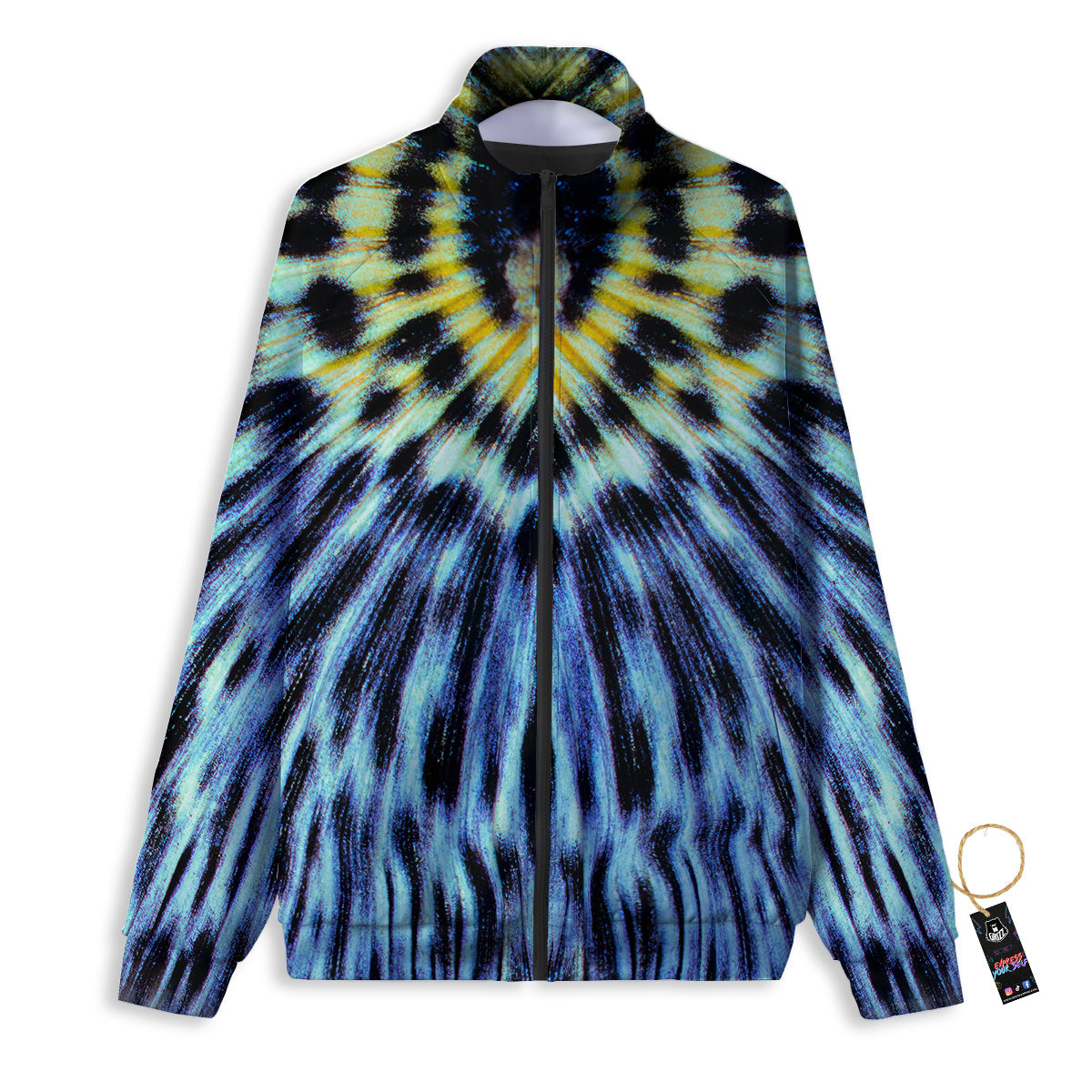 Butterfly Wing Skin Blue Print Track Jacket-grizzshop