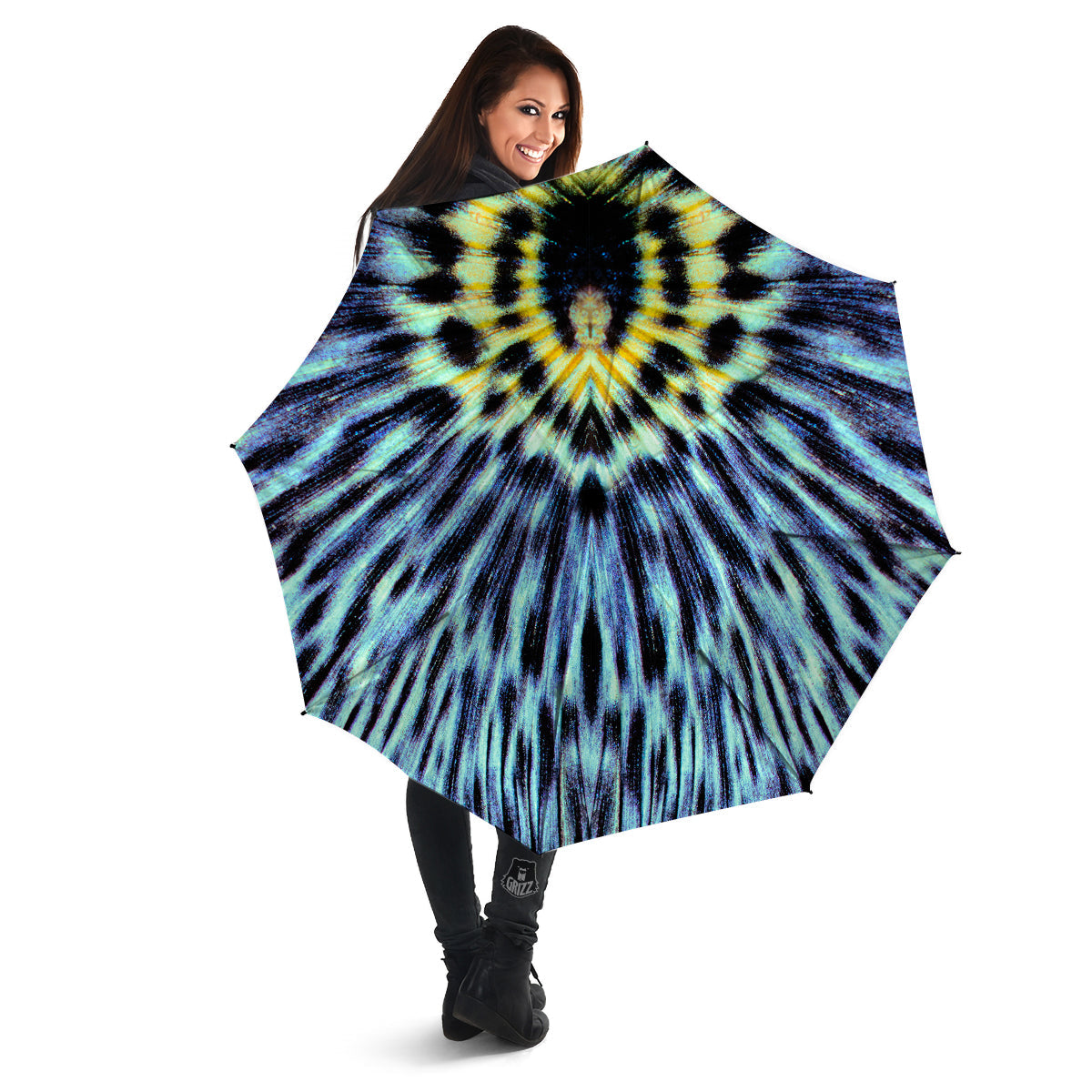 Butterfly Wing Skin Blue Print Umbrella-grizzshop
