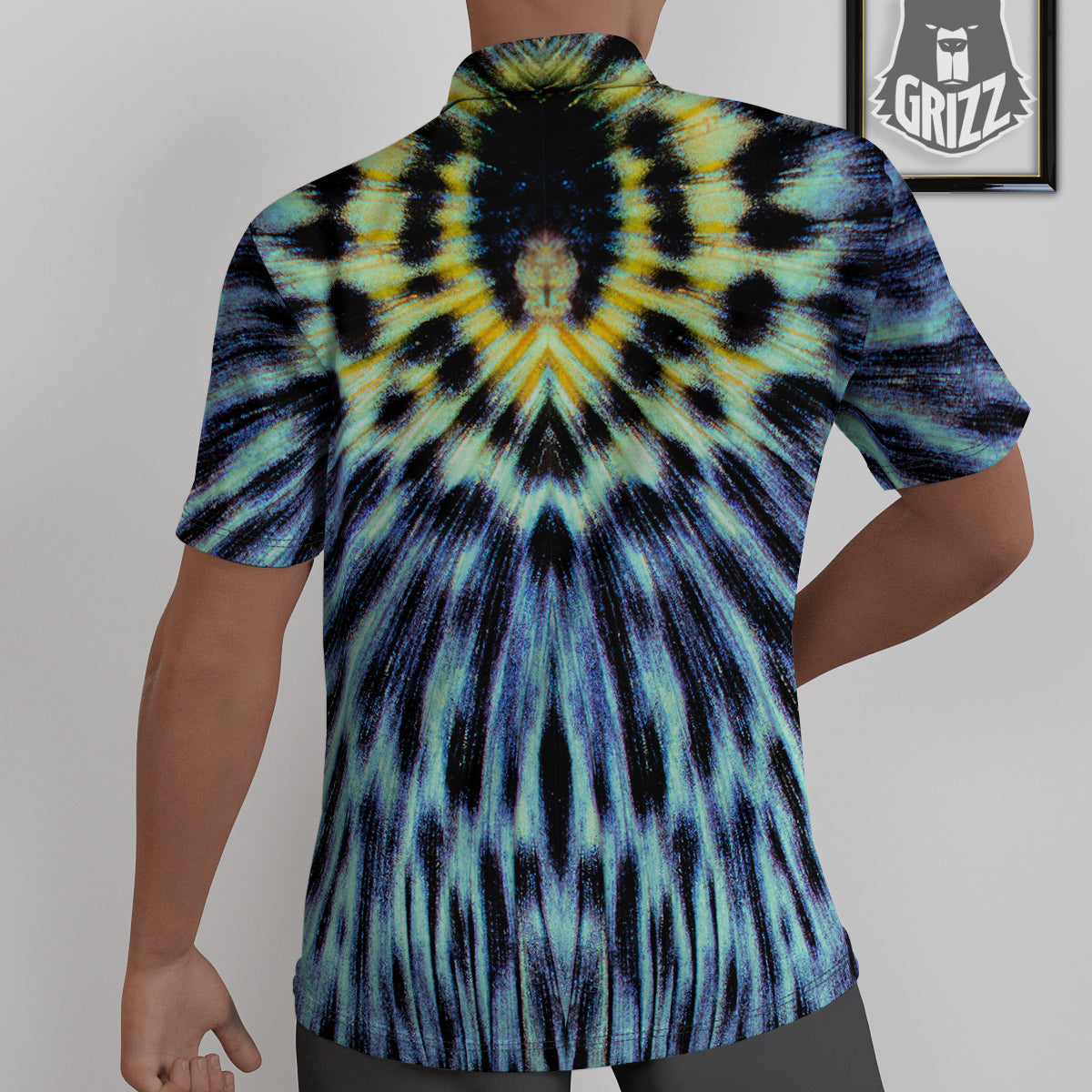 Butterfly Wing Skin Blue Print Untucked Shirts-grizzshop