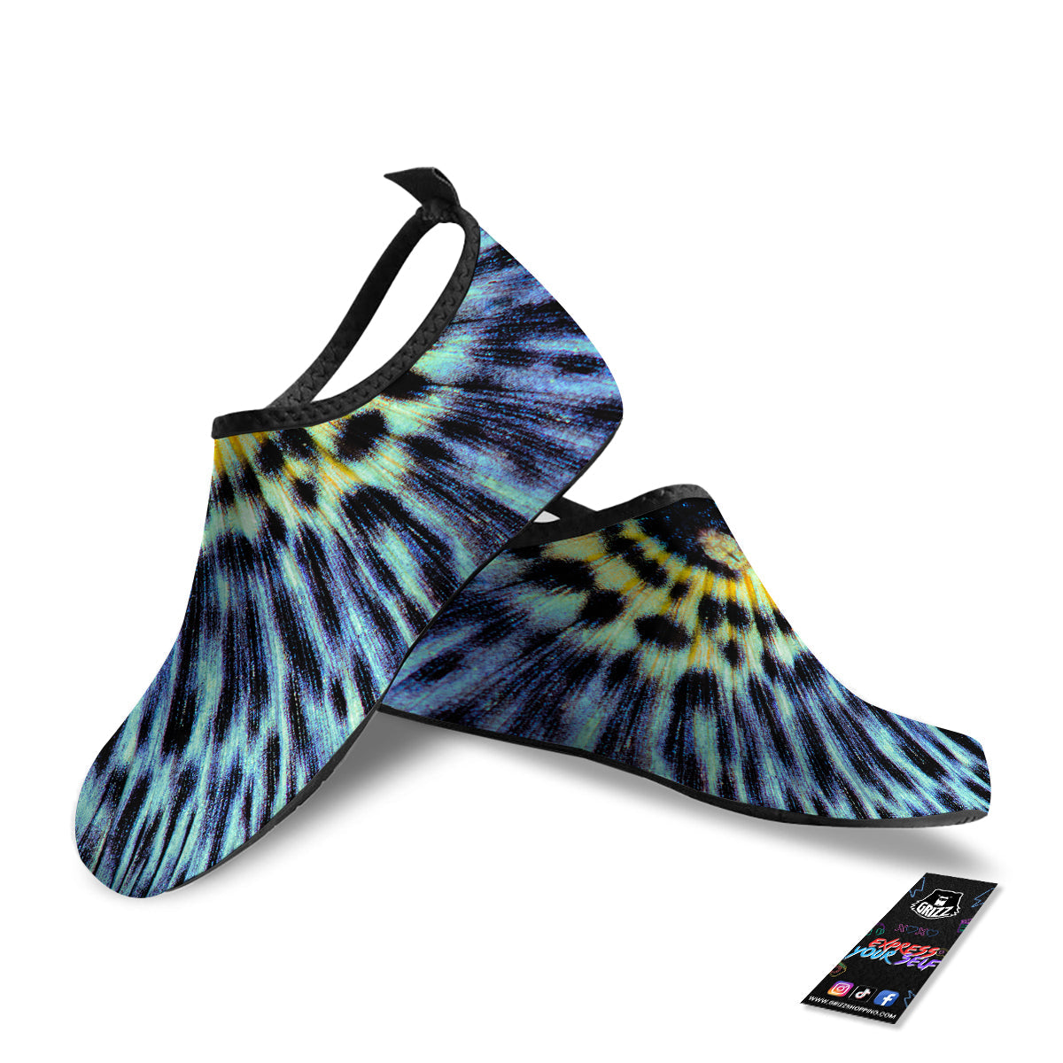 Butterfly Wing Skin Blue Print Water Shoes-grizzshop