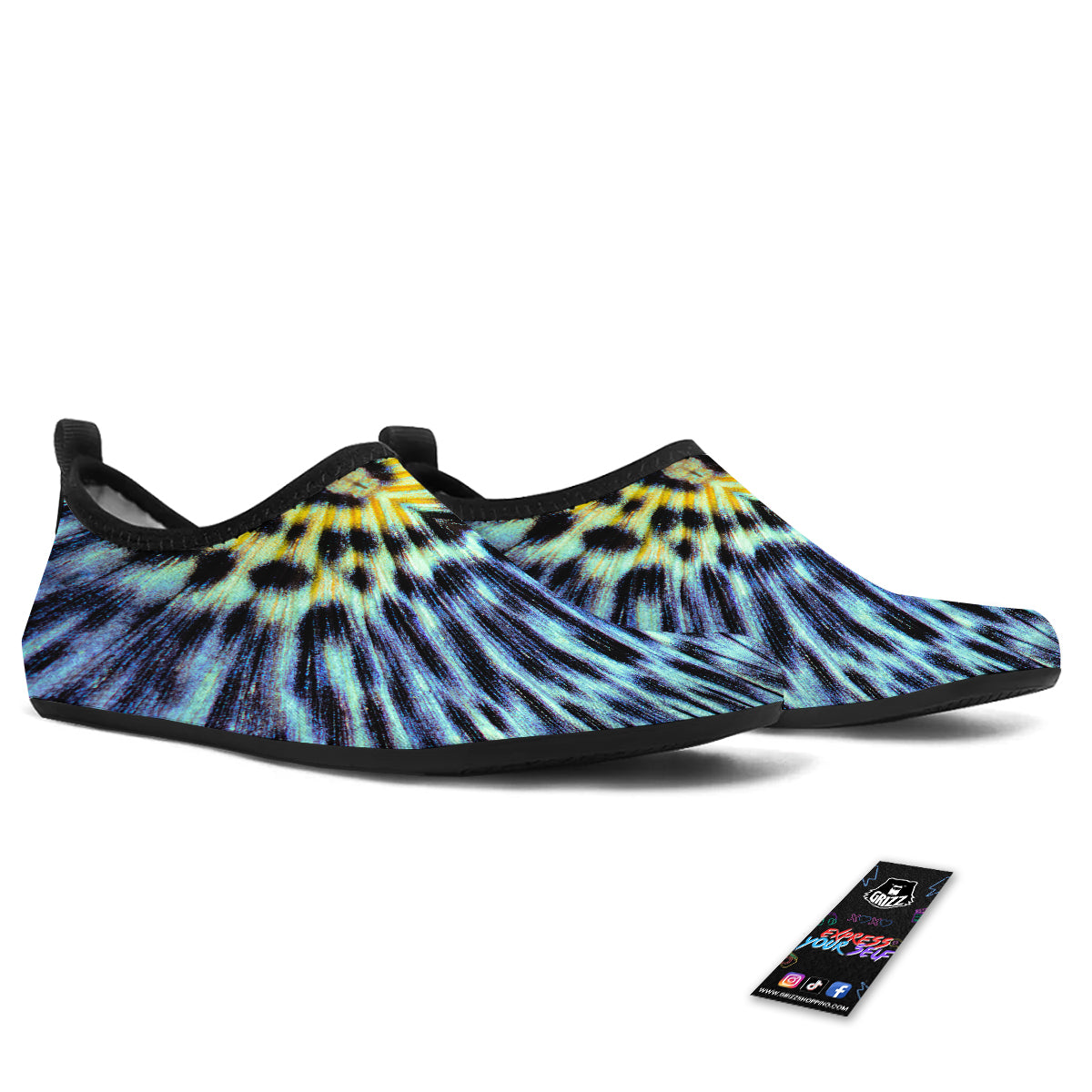 Butterfly Wing Skin Blue Print Water Shoes-grizzshop