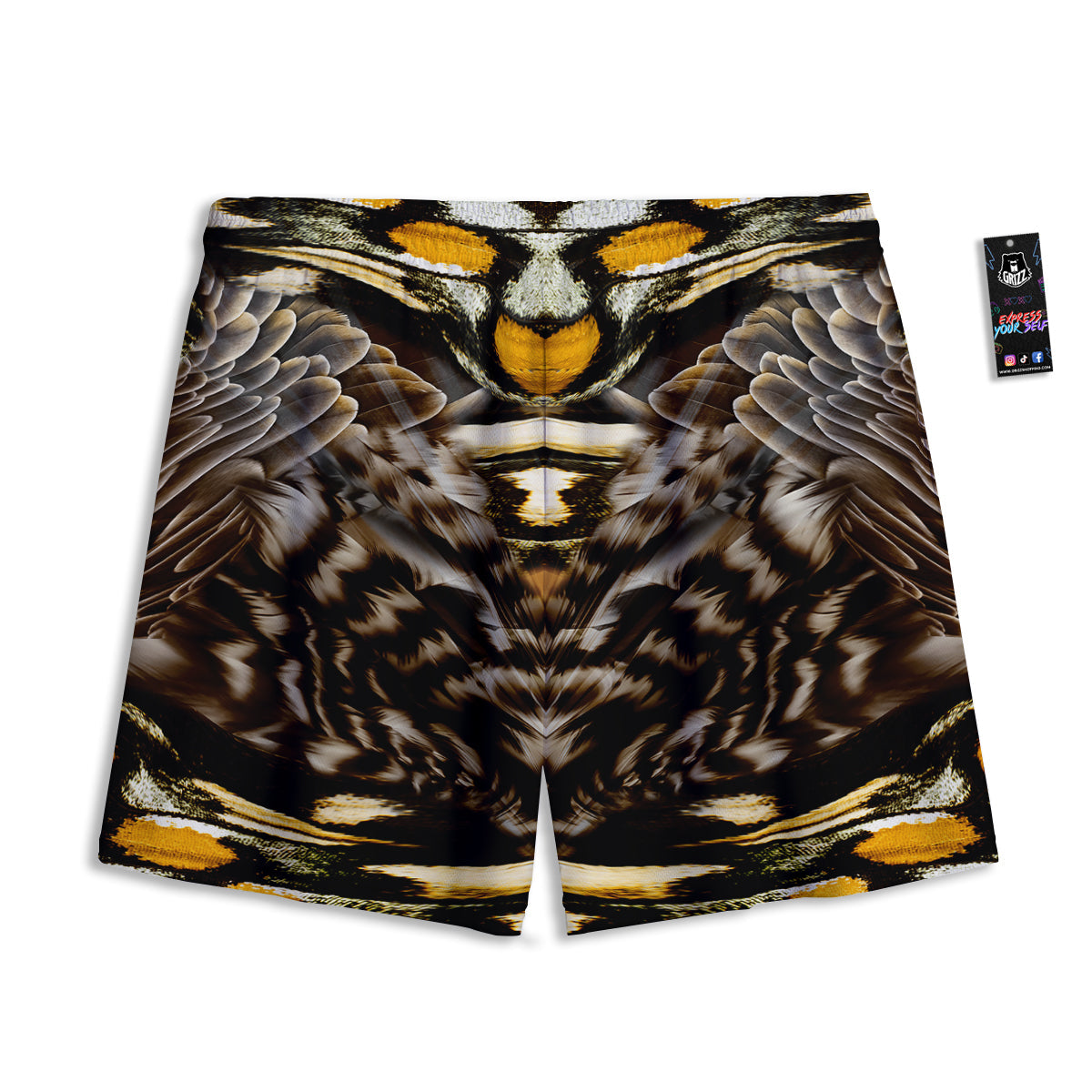 Emoji Cute Dog Print Pattern Mesh Shorts