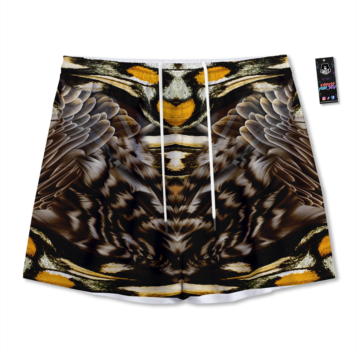 Emoji Cute Dog Print Pattern Mesh Shorts