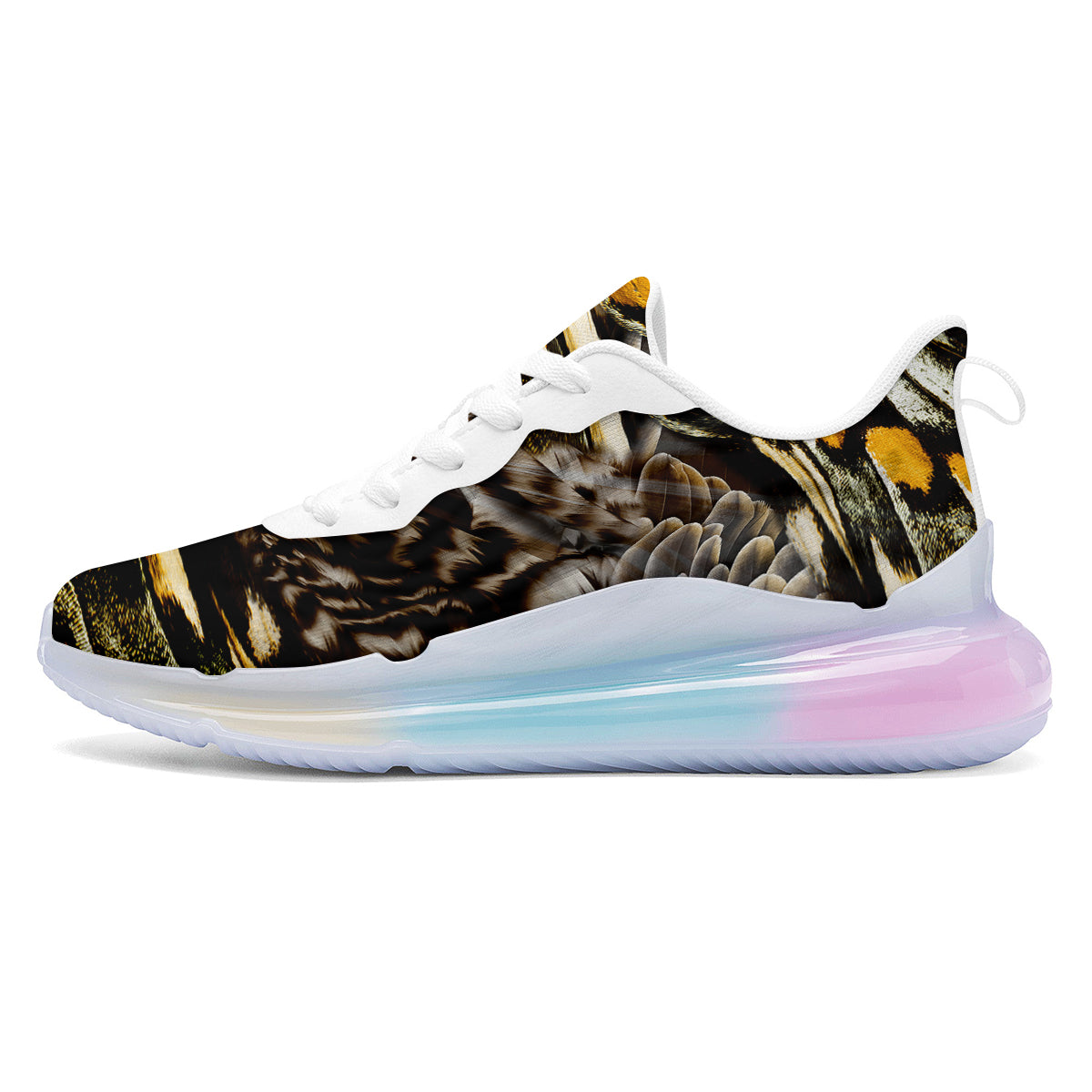 Butterfly Wing Skin Dark And Orange Print Running Sneakers-grizzshop