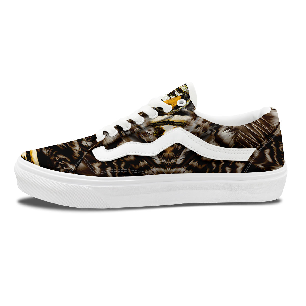 Butterfly Wing Skin Dark And Orange Print Skate Shoes-grizzshop
