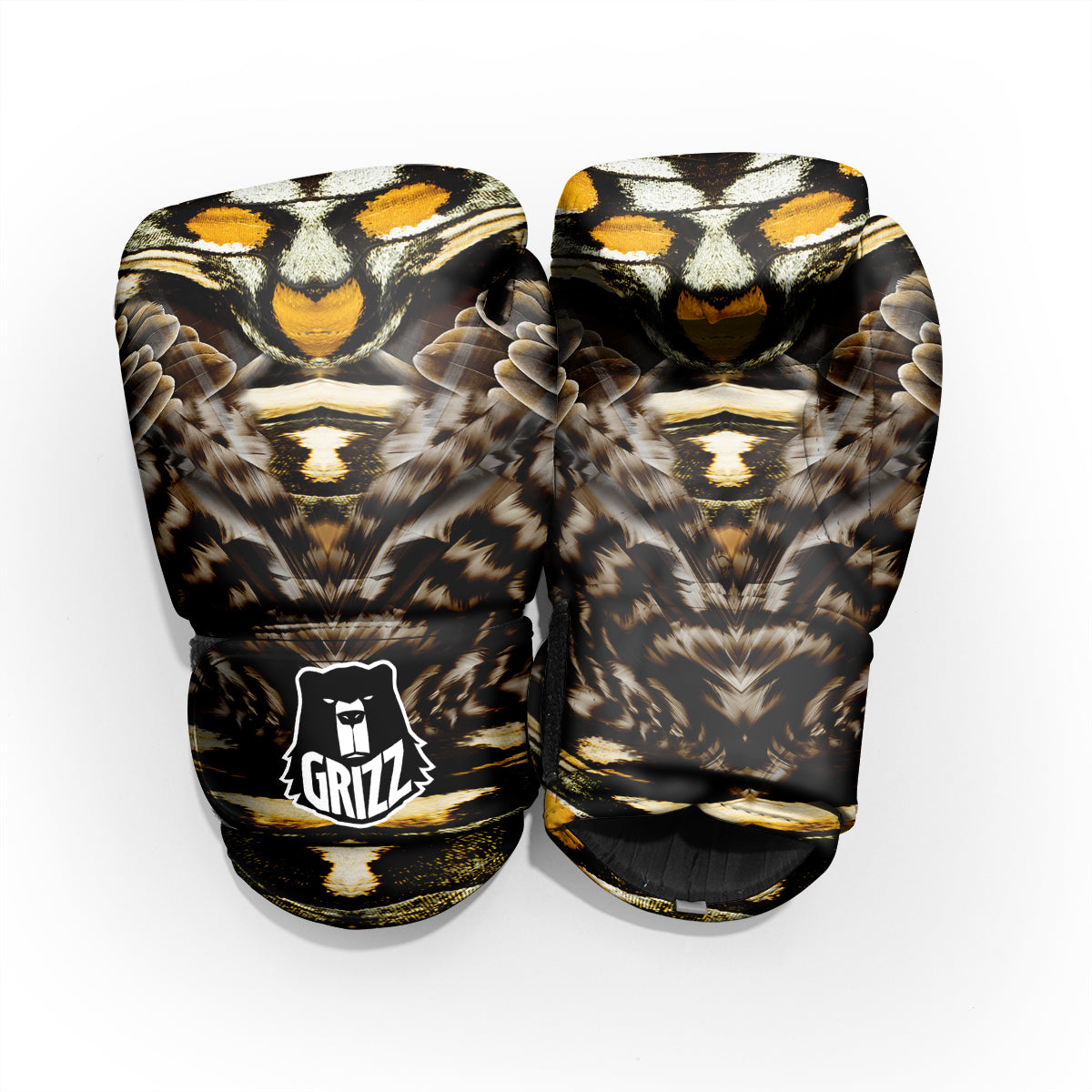 Butterfly Wing Skin Dark And Orange Print Pro Boxing Glove