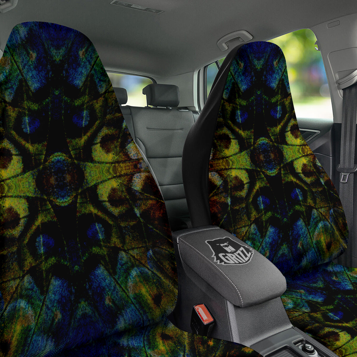 Butterfly Wing Skin Dark Print Car Seat Covers-grizzshop