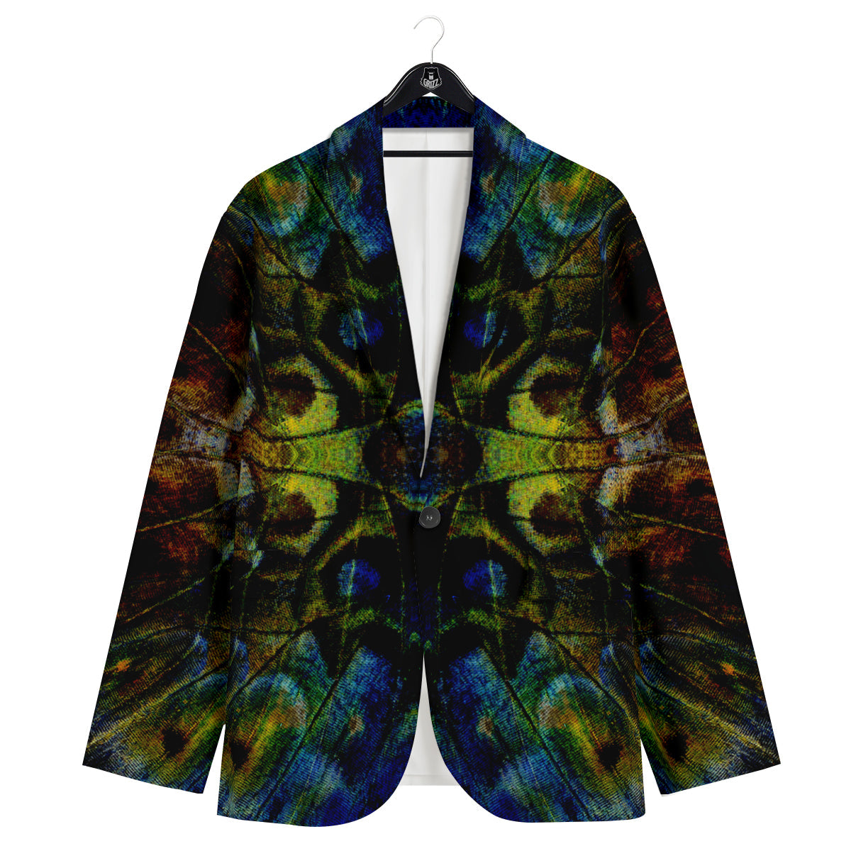 Butterfly Wing Skin Dark Print Men's Sport Coat-grizzshop