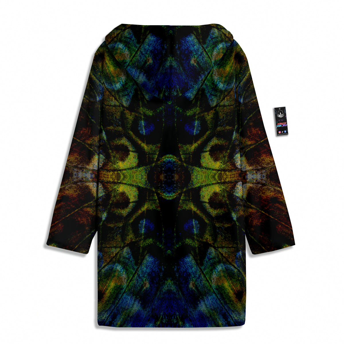 Butterfly Wing Skin Dark Print Men's Windbreaker Jacket-grizzshop