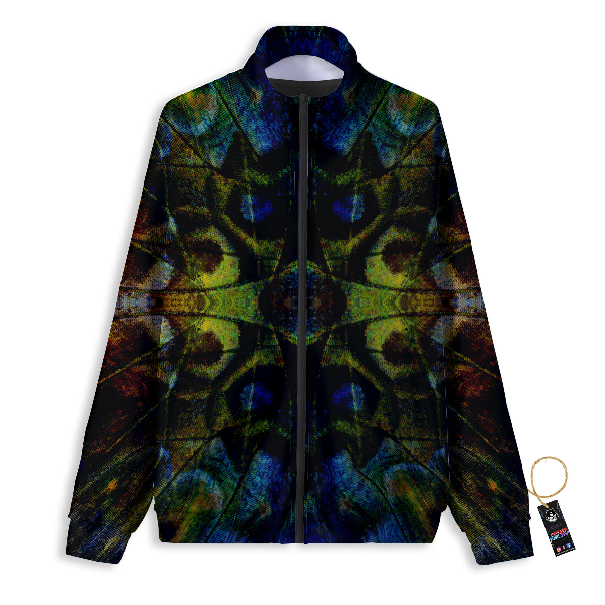 Butterfly Wing Skin Dark Print Track Jacket-grizzshop