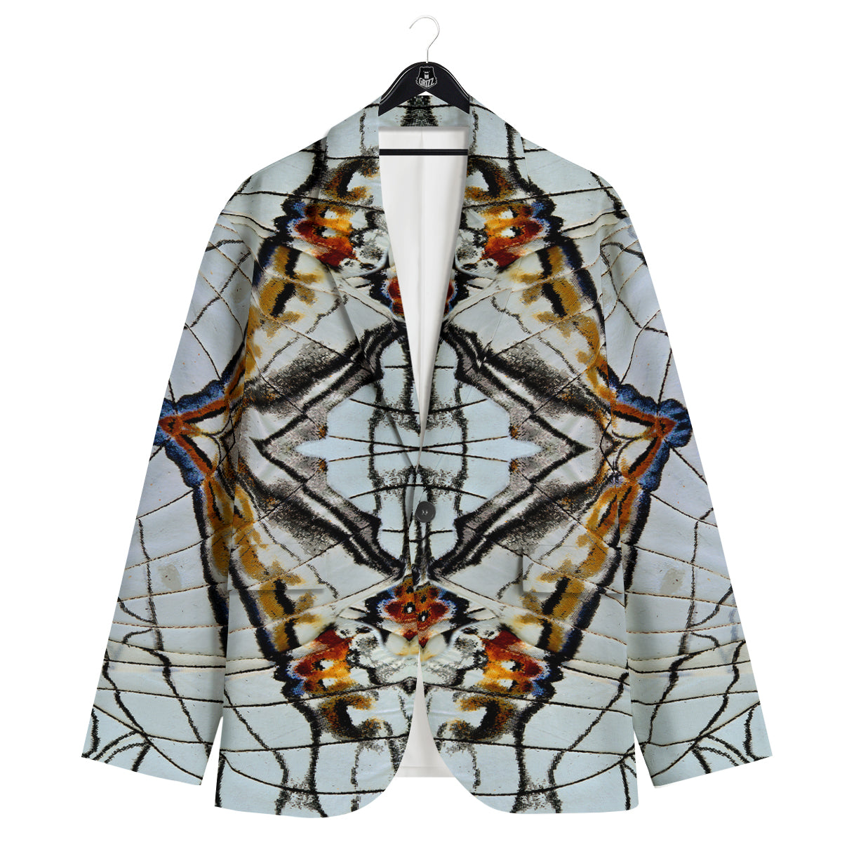 Butterfly Wing Skin Grey Print Men's Sport Coat-grizzshop