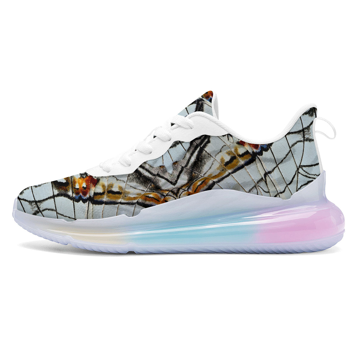 Butterfly Wing Skin Grey Print Running Sneakers-grizzshop