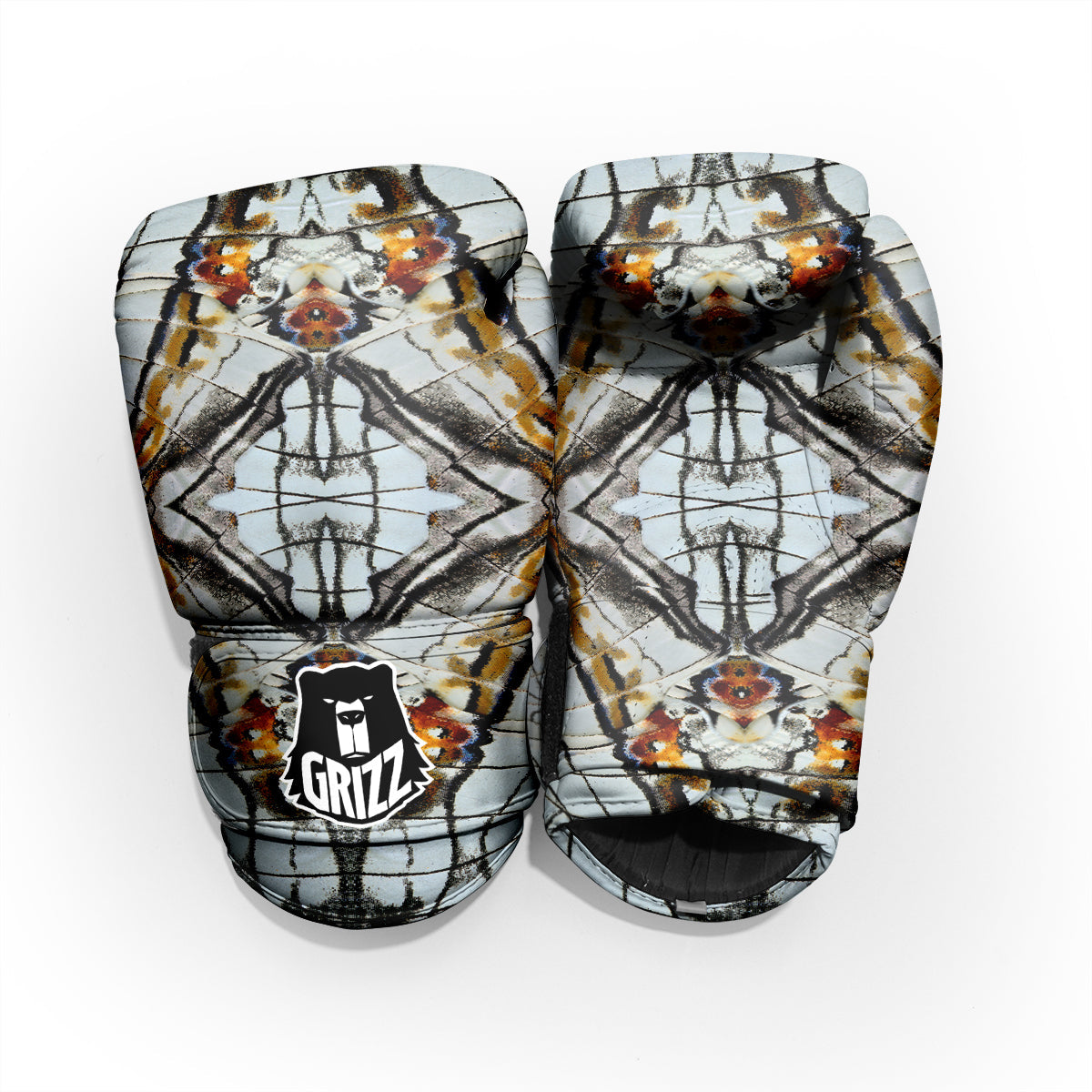 Butterfly Wing Skin Grey Print Pro Boxing Glove