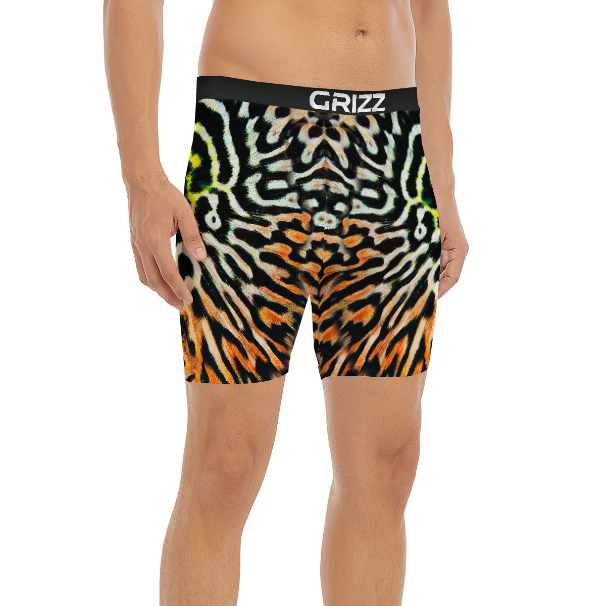Butterfly Wing Skin Orage Print Boxer Briefs-grizzshop