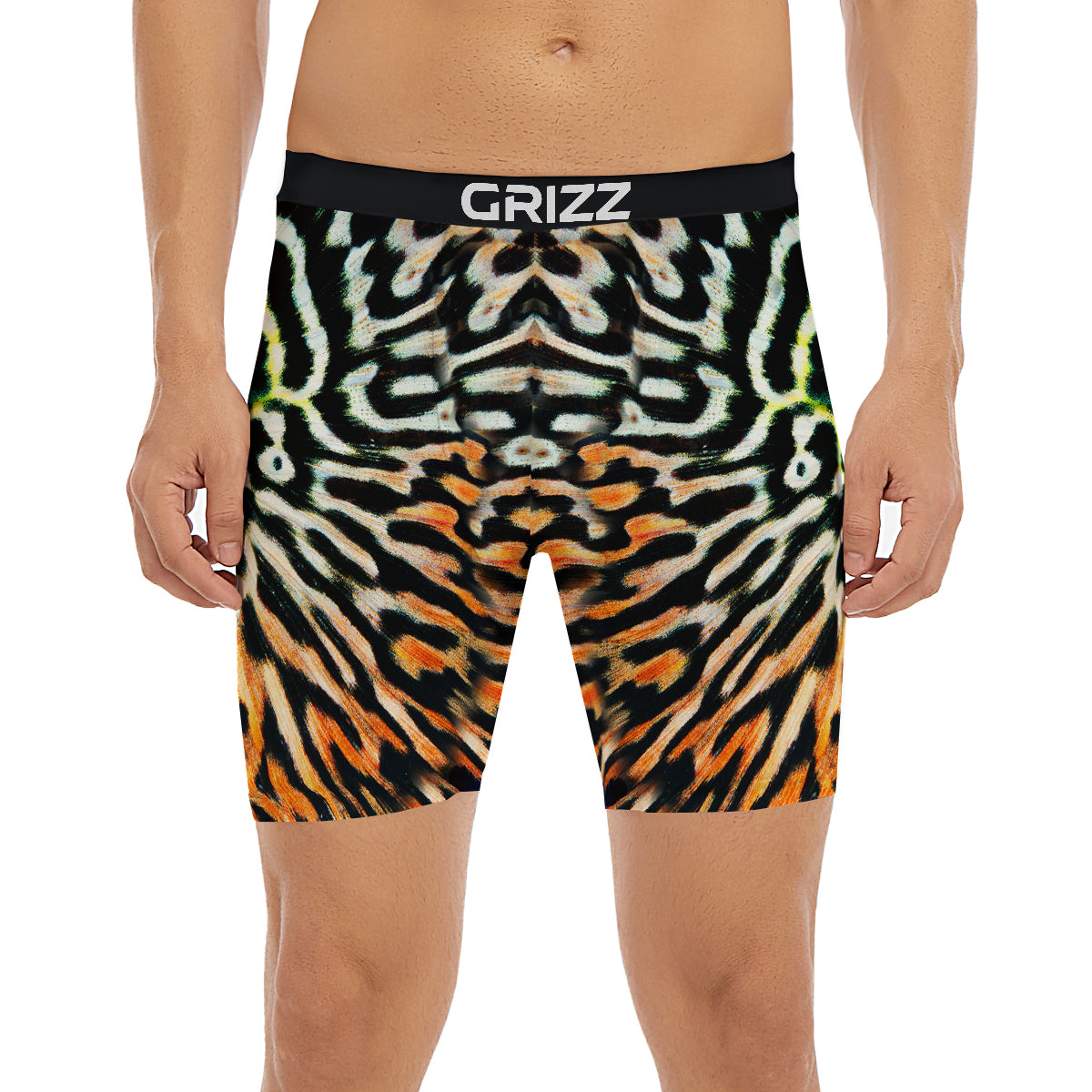 Butterfly Wing Skin Orage Print Boxer Briefs-grizzshop