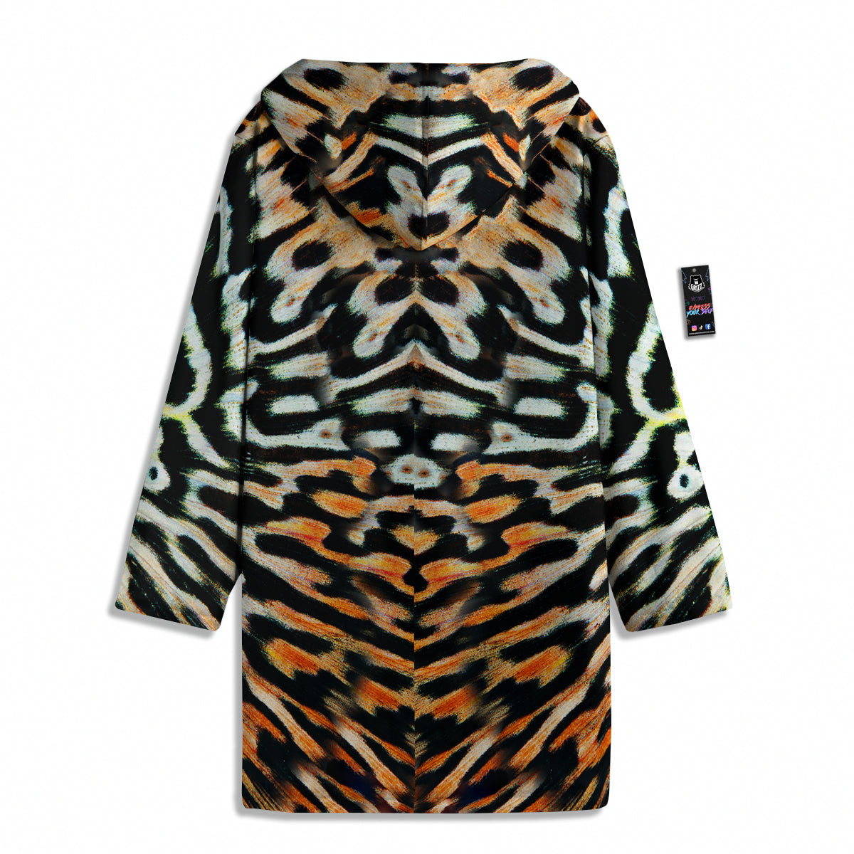 Butterfly Wing Skin Orage Print Men's Windbreaker Jacket-grizzshop