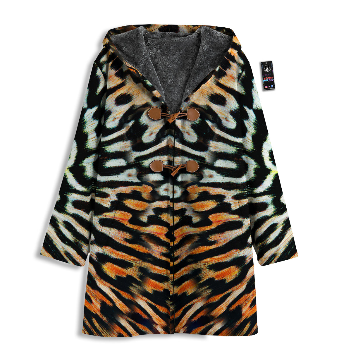 Butterfly Wing Skin Orage Print Men's Windbreaker Jacket-grizzshop