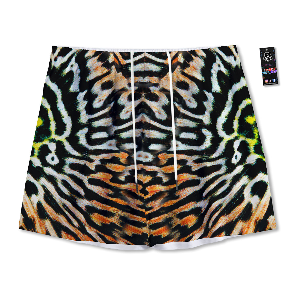 Emoji Funny Print Pattern Mesh Shorts