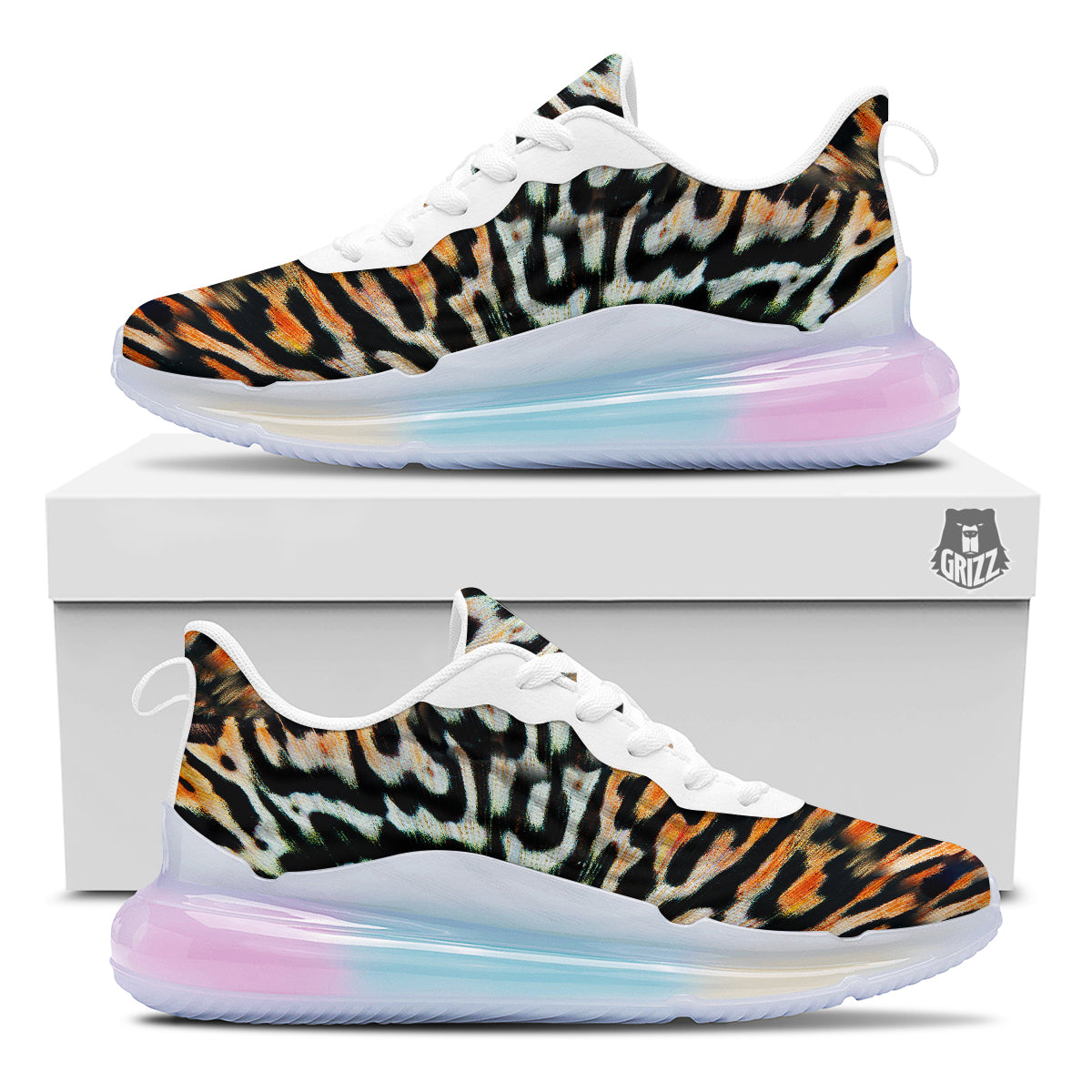Butterfly Wing Skin Orage Print Running Sneakers-grizzshop