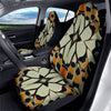 Butterfly Wing Skin White Orange Print Car Seat Covers-grizzshop