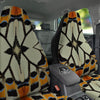 Butterfly Wing Skin White Orange Print Car Seat Covers-grizzshop