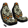 Butterfly Wing Skin White Orange Print Car Seat Covers-grizzshop