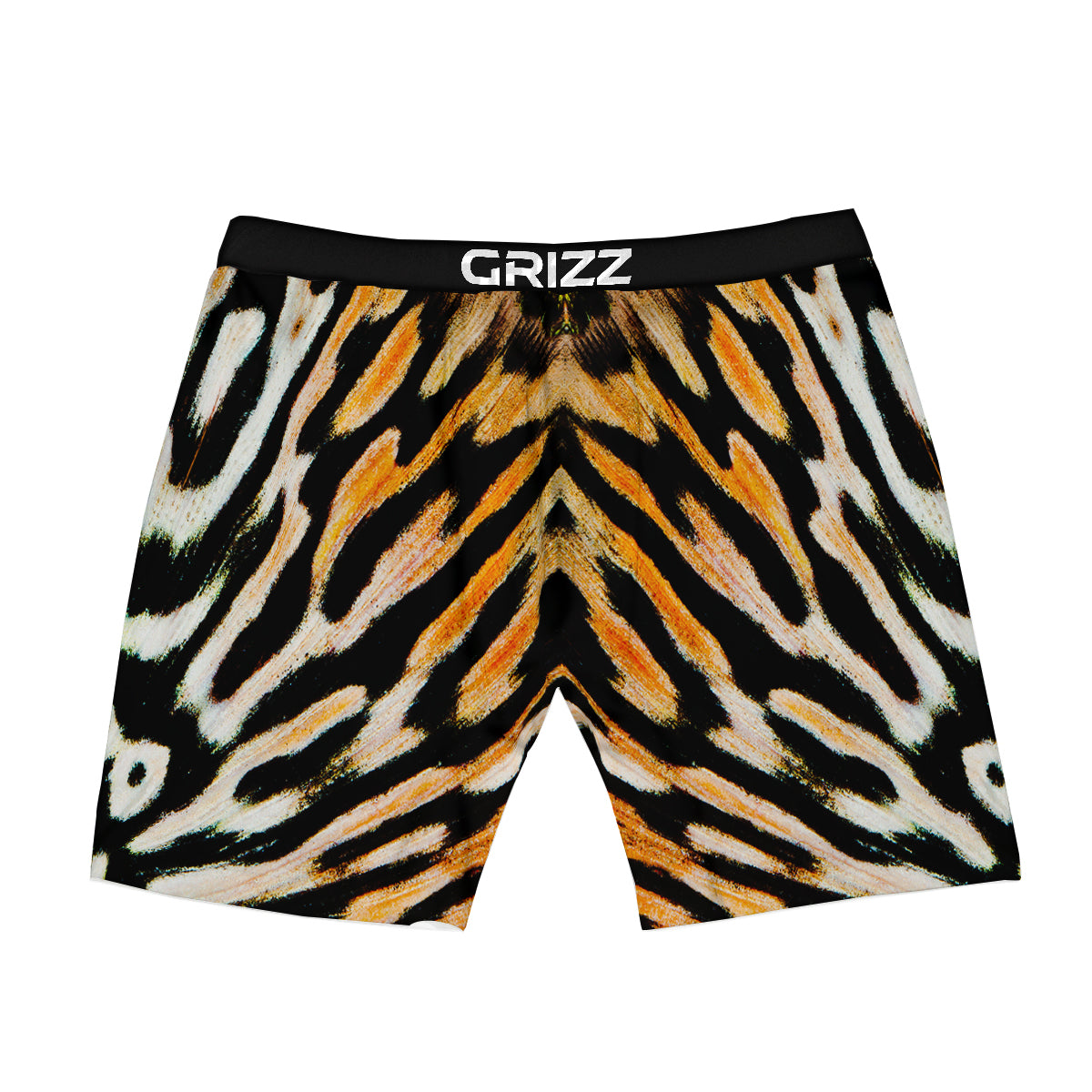 Butterfly Wing Skin White Orange Tiger Print Boxer Briefs-grizzshop